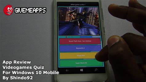 ² schwab mobile deposit™ are not available on all devices. Videogames Quiz Windows 10 Mobile App Review | GiveMeApps ...