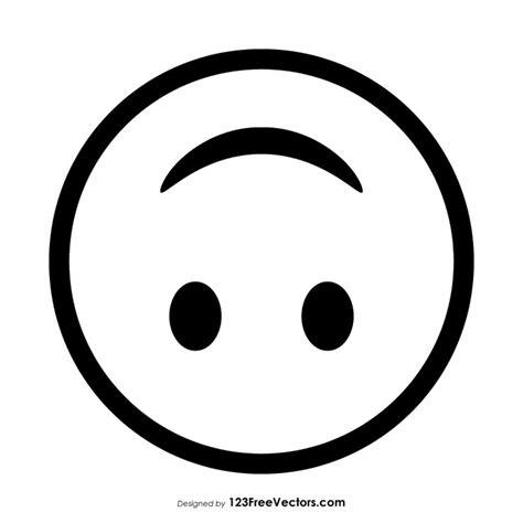 Upside Down Face Emoji Outline Clipart Emoji Coloring Pages Easy
