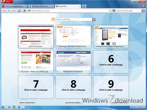 A robust, versatile and customizable browser. Opera for Windows 7 - Smartest full-featured web browser ...