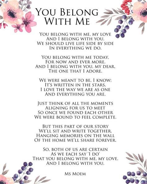 You Belong With Me A Wedding Poem By Ms Moem Msmoem