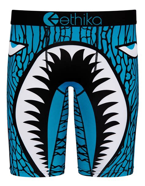 Ethika War Plane Shark Staple Boys Boxer Briefs Blue Tillys