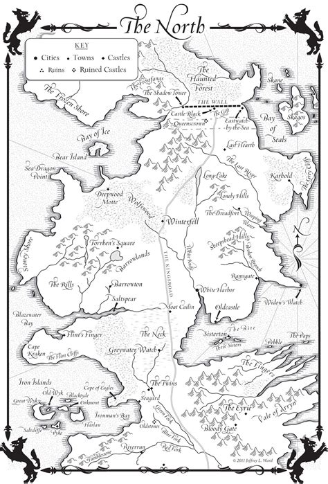 Westeros The North Mapa Juego De Tronos Mapa De Poniente Juego De