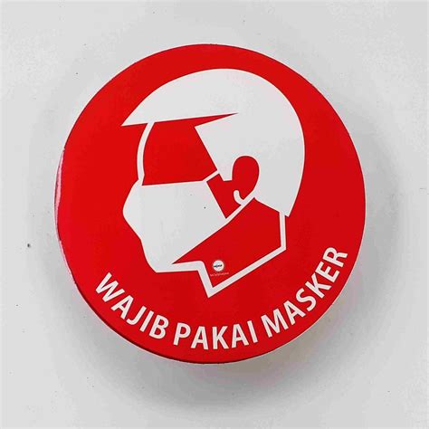 Jual Stiker Wajib Pakai Masker Versi Chromo Mirror Shopee Indonesia