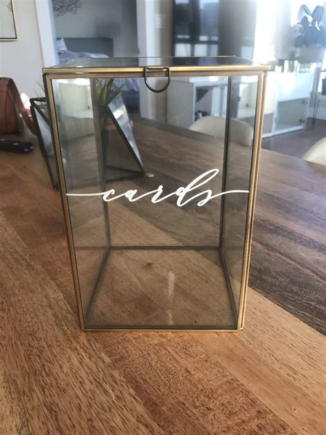 Glass And Gold Card Box