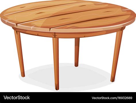 Cartoon Wood Table Royalty Free Vector Image Vectorstock
