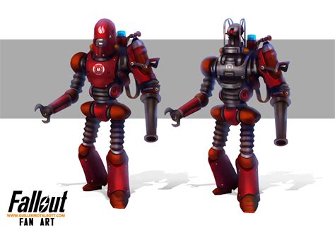 Fallout Robot Design Clean By Guillermo Talbott Fallout Lore