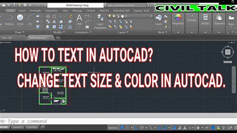 How Do Text In Autocad Change Text Color And Size In Autocad Civil