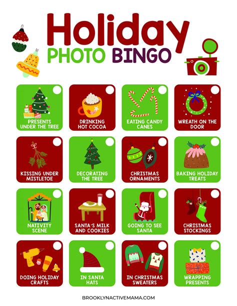 A Fun Holiday Photo Bingo Game For Everyone Free Printable