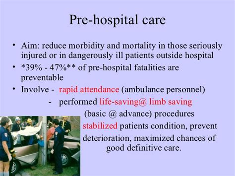 Want to know if buying health insurance makes sense with pre existing conditions? Introduction to pre hospital care and in