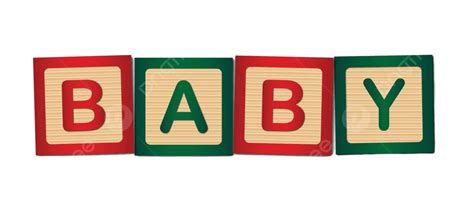 Baby Blocks Word Baby Coloured Vector Word Baby Coloured Png And