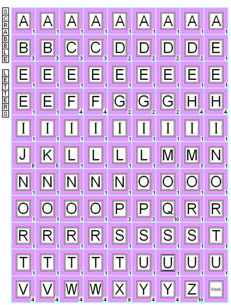 Scrabble Letter Printable Template