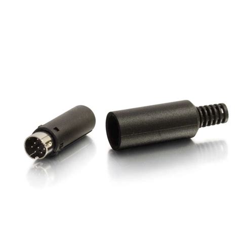 8 Pin Mini Din Male Connector Black Taa Compliant Multi Conductor
