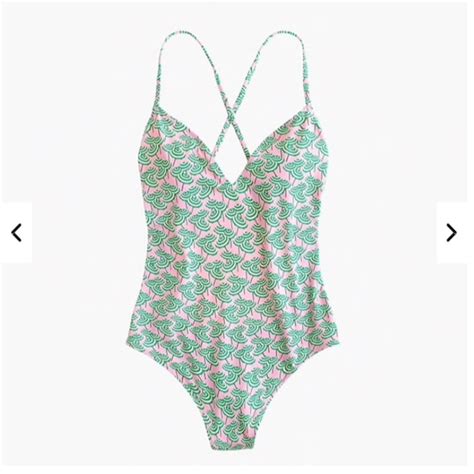 J Crew Swim Jcrew Playa Printed Xback Onepiece Swim Medium Poshmark