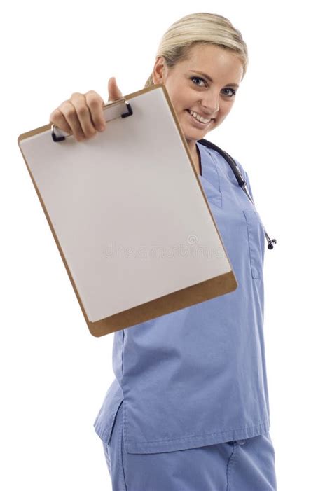 Nurse With Clipboard Stock Photo Image Of Point Happy 15592740