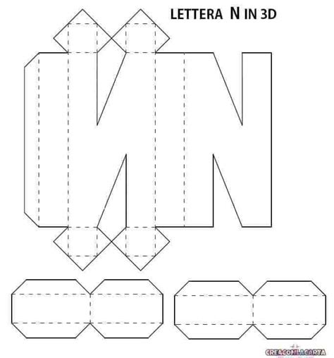 Molde Letra N 3d Para Imprimir Gratis Letras Do Alfabeto Ver E Fazer