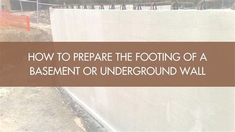 How To Prepare The Footing Of A Basement Or Underground Wall Youtube