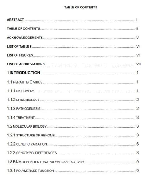 Conventions regarding tables of contents are based on subjects' organizational needs and convenience to readers. Table of Contents Template | Free Word Templates
