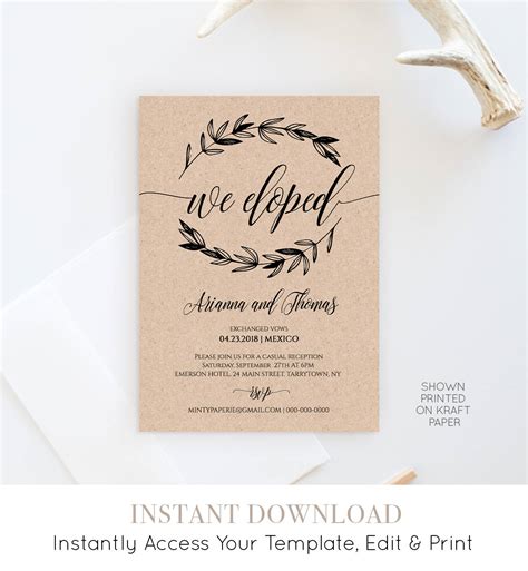Referral cards loyalty cards appointment cards discount cards. Elopement Announcement Template, Wedding Elope Invitation Printable, We Eloped, We Eloped ...