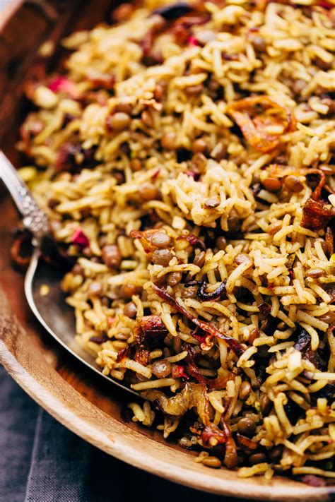 Lentil Rice Pilaf With Caramelized Onions Mujadara Recipe Little