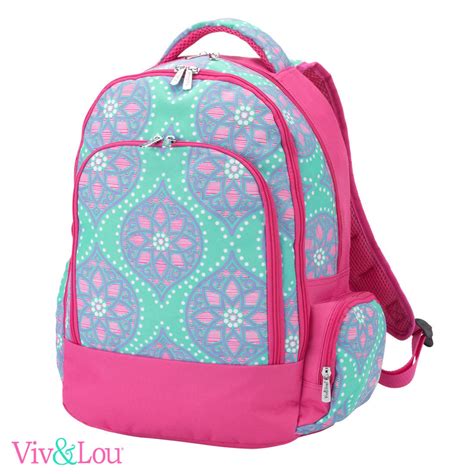 girls personalized backpack and lunch box monogrammed backpack etsy