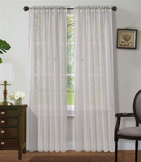 Sapphire Home 2 Panels Window Sheer Curtains 54 X 63 Inches 108