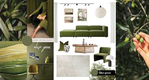 Modern Living Room Decor With Olive Green Furniture