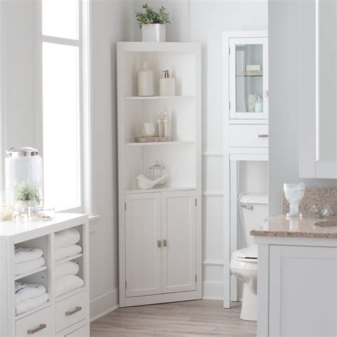 Corner cabinets are one of the most popular pieces of furniture present in modern households. Belham Living Longbourn Corner Linen Cabinet - Linen ...