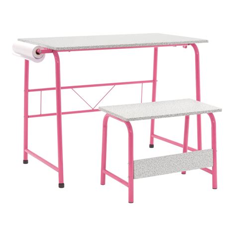 Studio Designs 355w Project Center Corner Table Pink Frame And