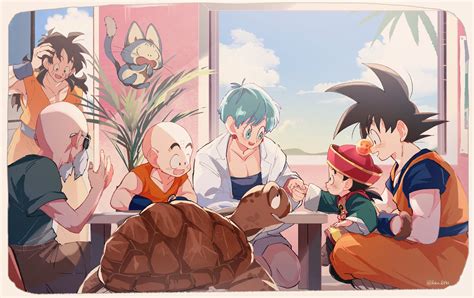 Son Goku Bulma Son Gohan Kuririn Muten Roushi And More Dragon Ball And More Drawn By