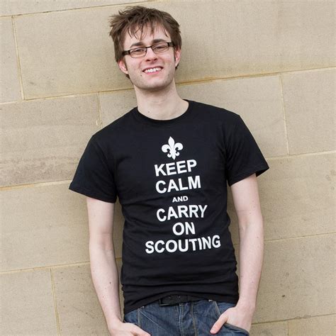 Keep Calm Scouting Adult T Shirt Black