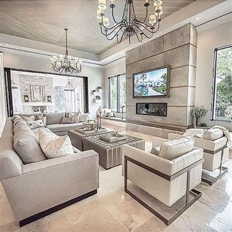 Impresionante Sala De Estar Elegante Decoración Ideas Luxury living room design Elegant