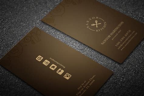 Elegant Restaurant Business Card Creative Business Card Templates