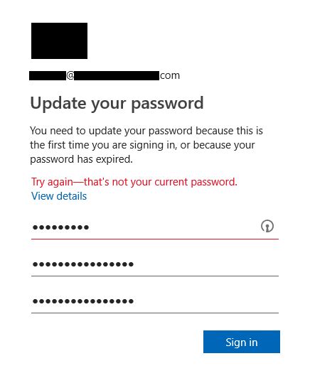 Change Password After Password Reset Microsoft Qanda