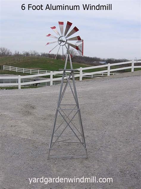 6 Foot Aluminum Windmill Win6 Garden Windmill Windmill Ornamental