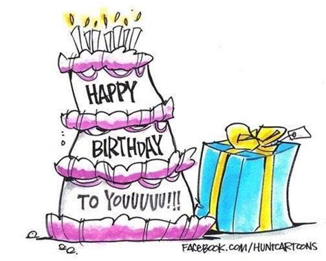 Happy Birthday To You Birthday Wishes Birthday Cake Funny Cartoon