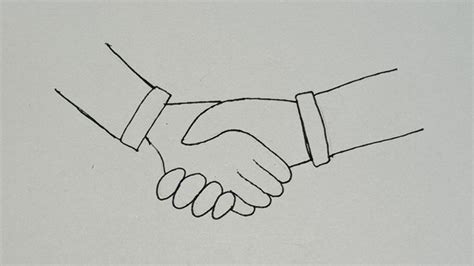 How To Draw Handshake Step By Step Drawing Tutorial Easy Handshake