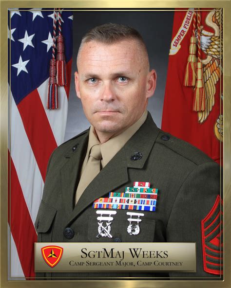 Sergeant Major Charles W Weeks Marine Corps Base Camp Butler Leaders