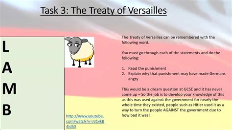 Gcse History Paper 3 Unit 1 Lesson 3 Treaty Of Versailles Youtube