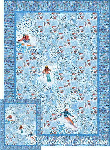 Downhill Skiing Quilt Pattern Cjc 57240 Advanced Beginner