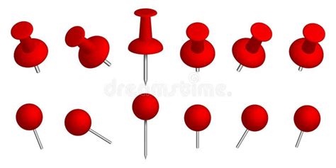 Push Pins Thumbtacks Stock Vector Illustration Of Needle 246602831