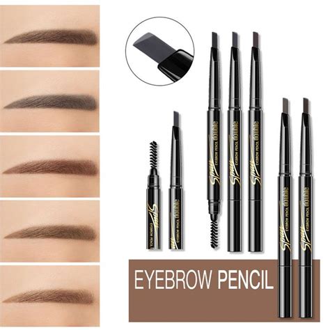 Eyebrow Pencil Automatic Rotation Double Eyebrow Pencil Waterproof And