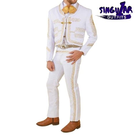 TM Men S Charro Suit Singular Outfits Trajes Charros Trajes Traje De Mariachi