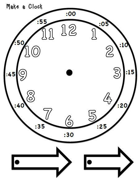Telling Time Make You Own Clock Learn To Tell Time Time Worksheets