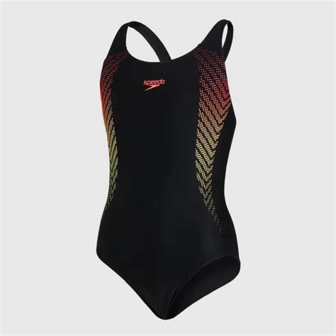 Speedo Girls Swimsuit Plastisol Swimming Costume Placement Muscleback