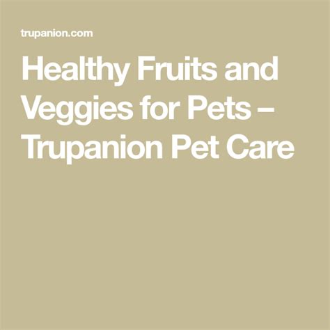 Are you considering trupanion pet insurance for your pet? Healthy Fruits and Veggies for Pets - Trupanion Pet Care | Healthy fruits, Pet health insurance ...