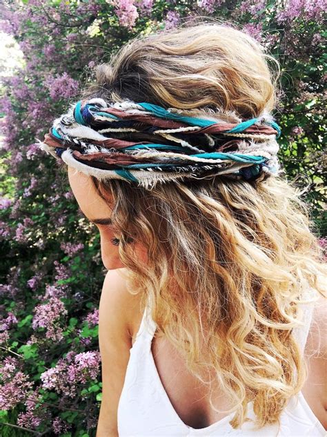 Boho Head Scarf Hippie Headband Summer Hair Wrap Head Band Etsy Boho