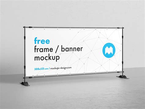 Free Banner Frame Mockup 300x125 On Behance