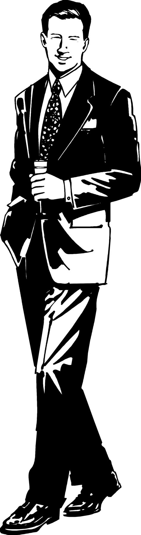 Man Suit Clipart Black And White Clip Art Library