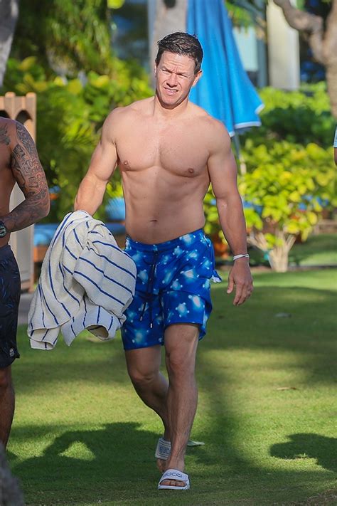Mark Wahlberg Shows Off His Rock Hard Abs In Hawaii Pics Hollywood Life