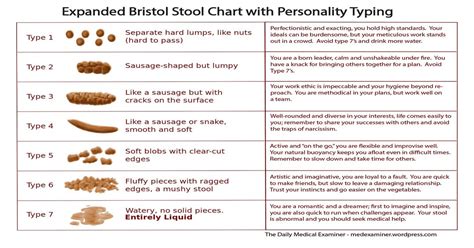 Bristol Stool Chart And Personality Typing Nursing